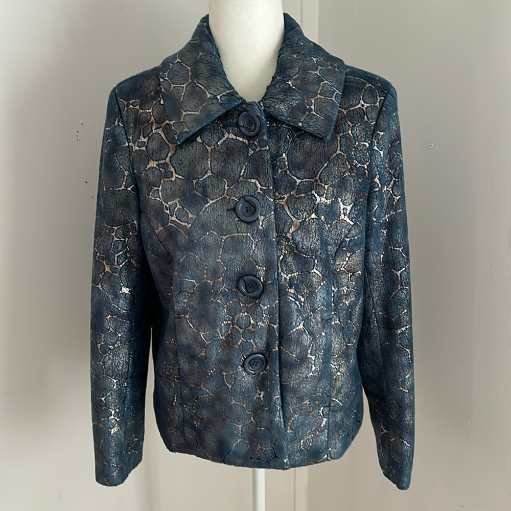 Erin London Blue/Gold Jacket sz S